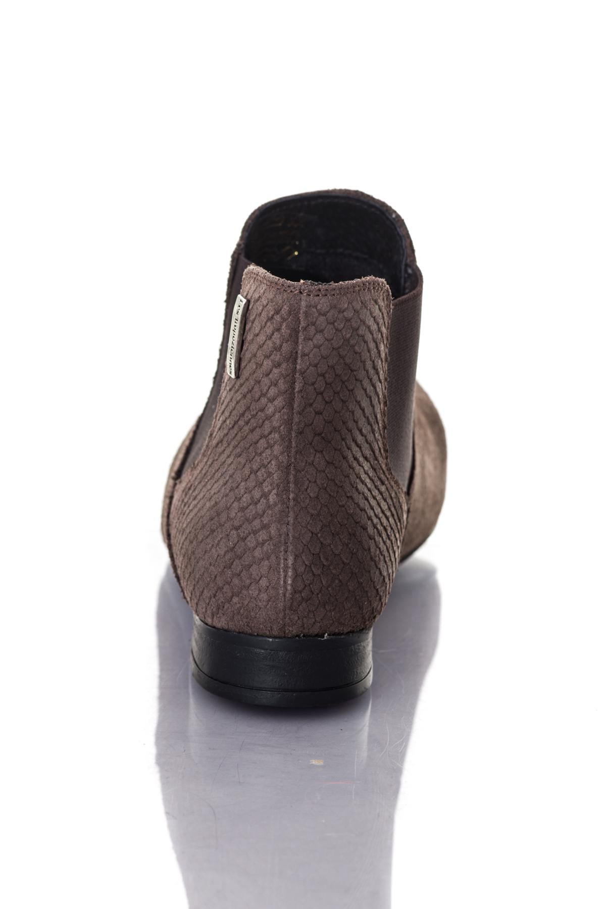 Women's chelsea boots in taupe suede leather - Image n°5