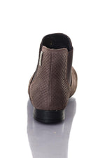 Women's chelsea boots in taupe suede leather - Image n°5