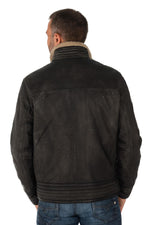 Distressed black lambskin leather jacket - Image n°6