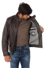 Men's lambskin leather jacket - Image n°4