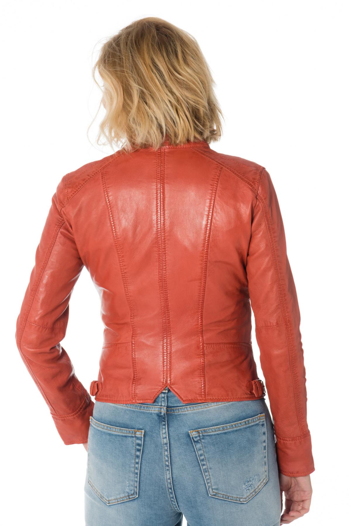  Coral biker collar jacket - Image n°4