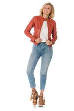  Coral biker collar jacket - Image n°2