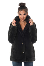 Oakwood Dark Gray Faux Fur Jacket - Image n°1