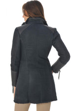 Oakwood women's blue shearling coat - Image n°4