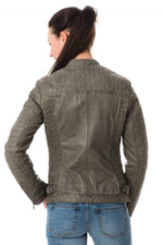  Oakwood women's jacket in gray sheepskin leather - Image n°5