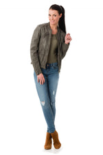  Oakwood women's jacket in gray sheepskin leather - Image n°2