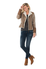 Tuscan lamb jacket in Yemen color for Women - Image n°2