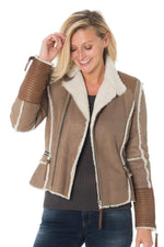 Tuscan lamb jacket in Yemen color for Women - Image n°1