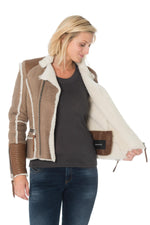 Tuscan lamb jacket in Yemen color for Women - Image n°5