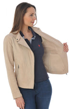 Light pink spring summer leather jacket - Image n°7