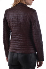 Oakwood women's burgundy sheepskin leather jacket - Image n°4