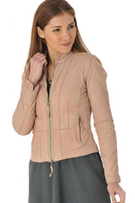 Nude round neck leather - Image n°3