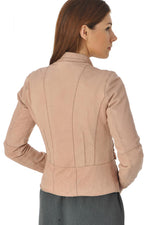 Nude round neck leather - Image n°5