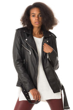 Oversized sheepskin leather perfecto - Image n°1
