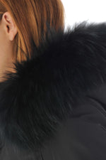 Jacket with hood and black belt - Image n°6