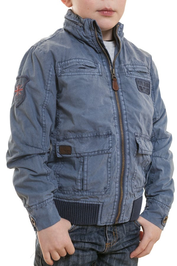 Pepe Jeans children's blue textile jacket - Image n°2