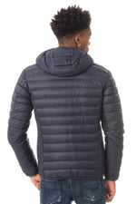 Fine blue quilted jacket - Image n°6