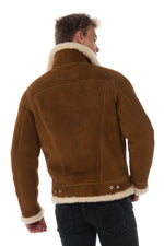 Schott men's shearling jacket - Image n°7