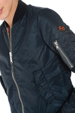 Women's navy blue nylon bombers - Image n°7