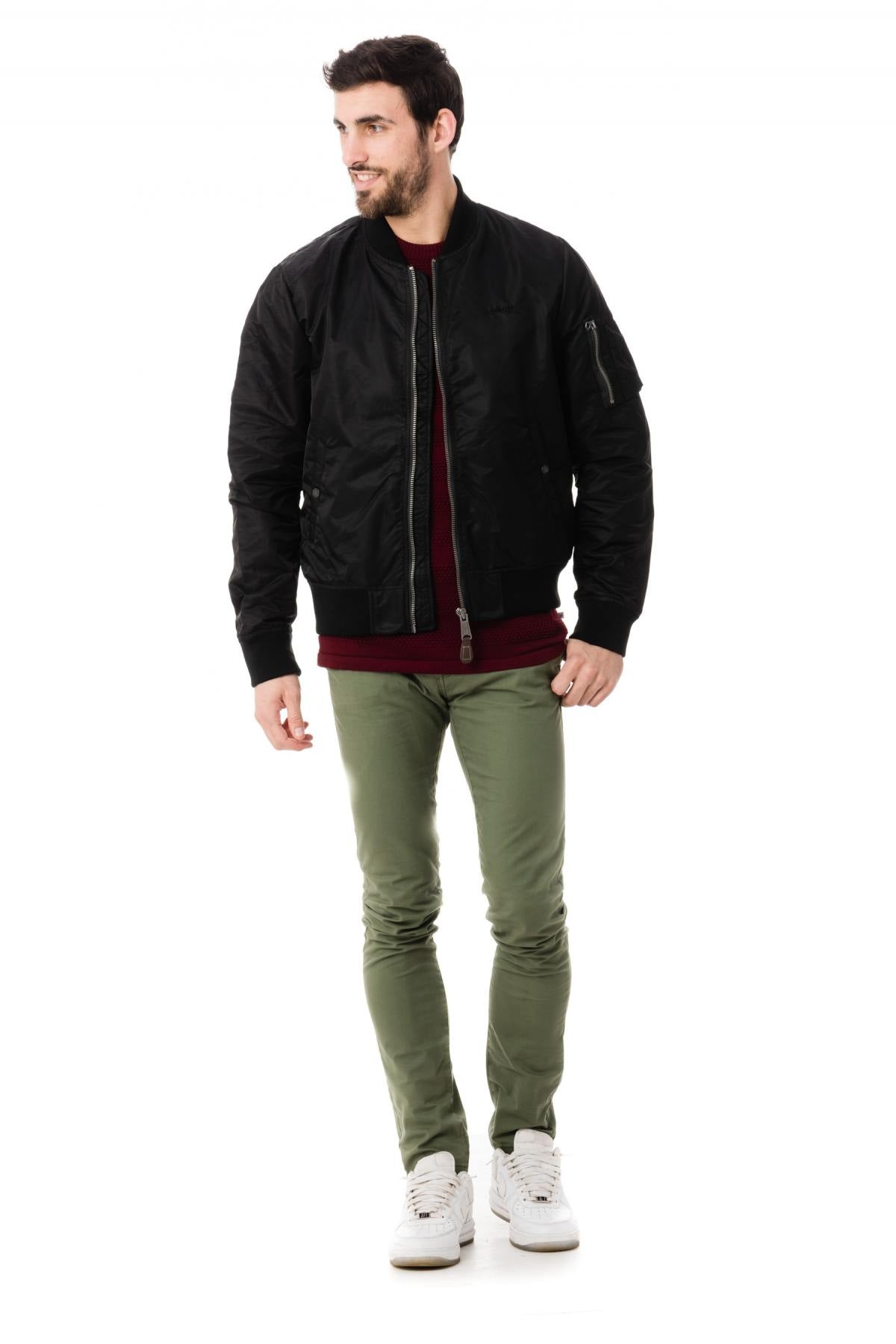 Schott men's light bomber jacket black - Image n°2