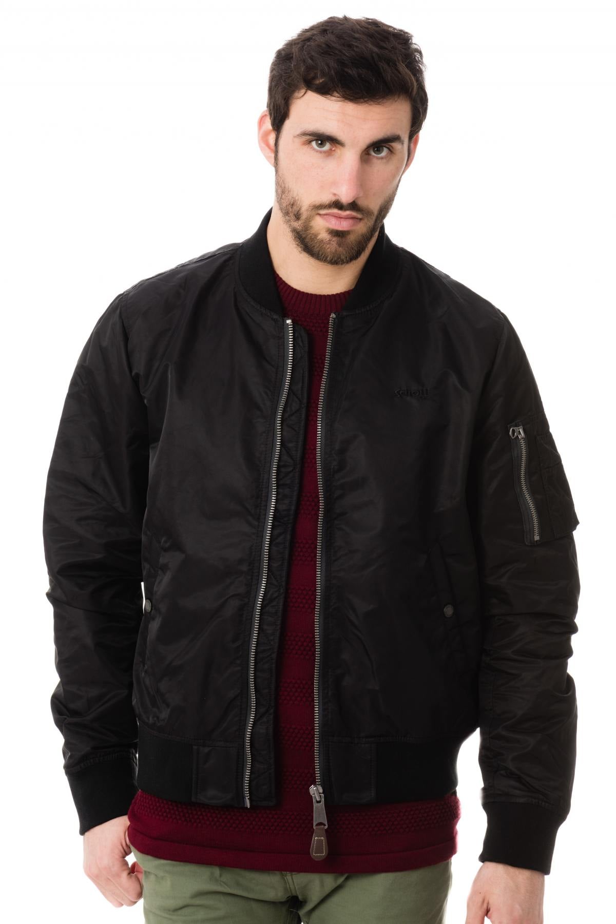 Schott men's light bomber jacket black - Image n°3
