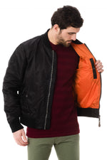 Schott men's light bomber jacket black - Image n°5