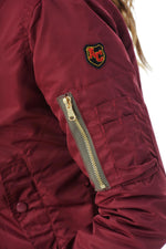 Women's burgundy nylon bombers - Image n°10