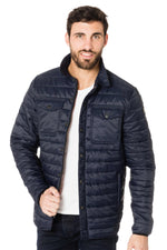 Schott men's navy blue down jacket - Image n°1