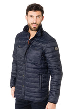 Schott men's navy blue down jacket - Image n°5