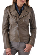 SCHOTT women's perfecto in brown leather - Image n°1