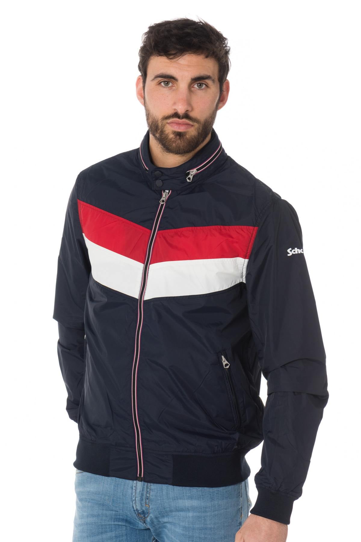 Tricolor windbreaker jacket for men - Image n°7