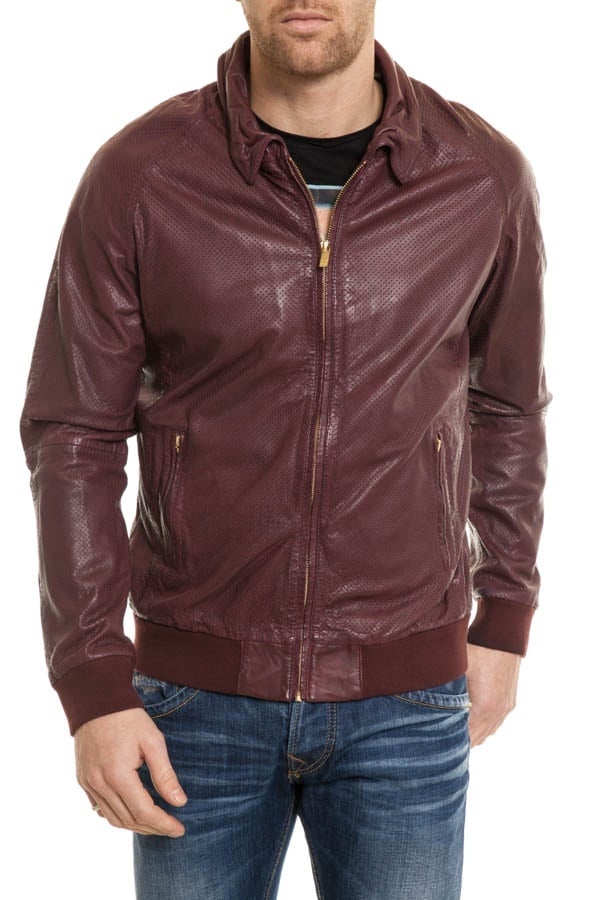 Scotch and Soda Men's Lambskin Jacket Plum - Image n°1
