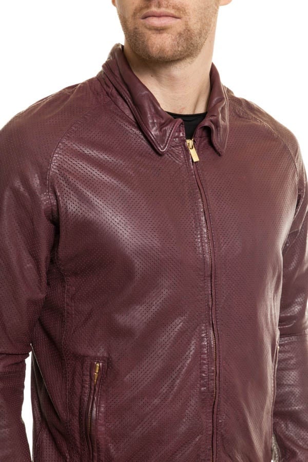 Scotch and Soda Men's Lambskin Jacket Plum - Image n°3