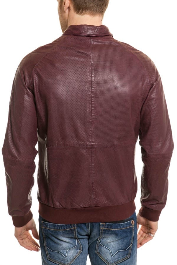 Scotch and Soda Men's Lambskin Jacket Plum - Image n°5