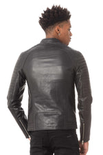 Men's black round neck jacket - Image n°7