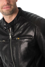 Men's lambskin biker jacket - Image n°7
