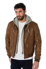 Serge Pariente hooded sheepskin leather jacket - Image n°3
