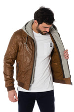 Serge Pariente hooded sheepskin leather jacket - Image n°4