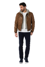 Serge Pariente hooded sheepskin leather jacket - Image n°2