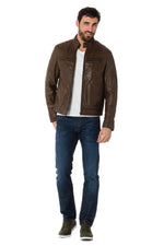 Mocca sheepskin leather jacket - Image n°2