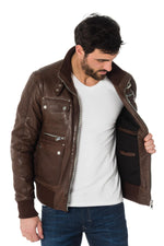 Serge Pariente men's brown jacket - Image n°6