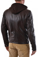 Serge Pariente jacket in brown lambskin - Image n°3