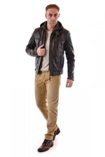 Serge Pariente jacket in brown lambskin - Image n°4