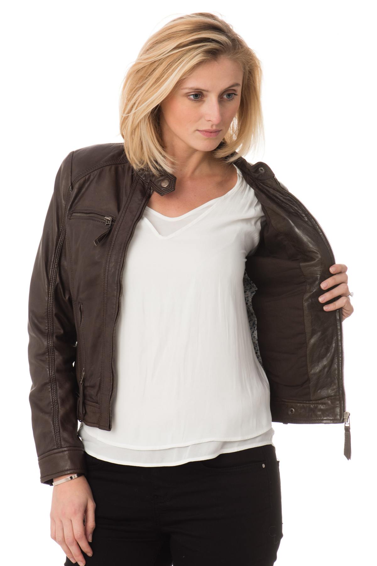 Serge Pariente jacket in brown sheepskin - Image n°5