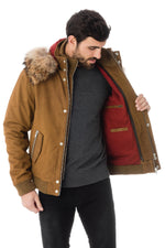 Serge Pariente camel nubuck buffalo leather jacket - Image n°5