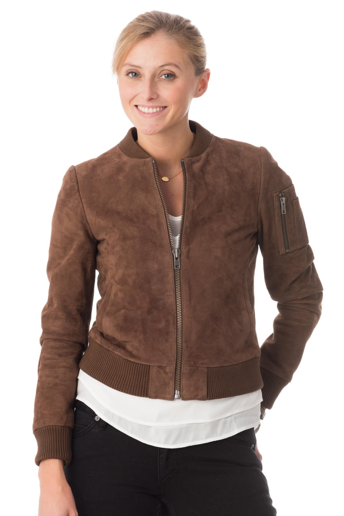 Nubuck-effect leather jacket - Image n°1