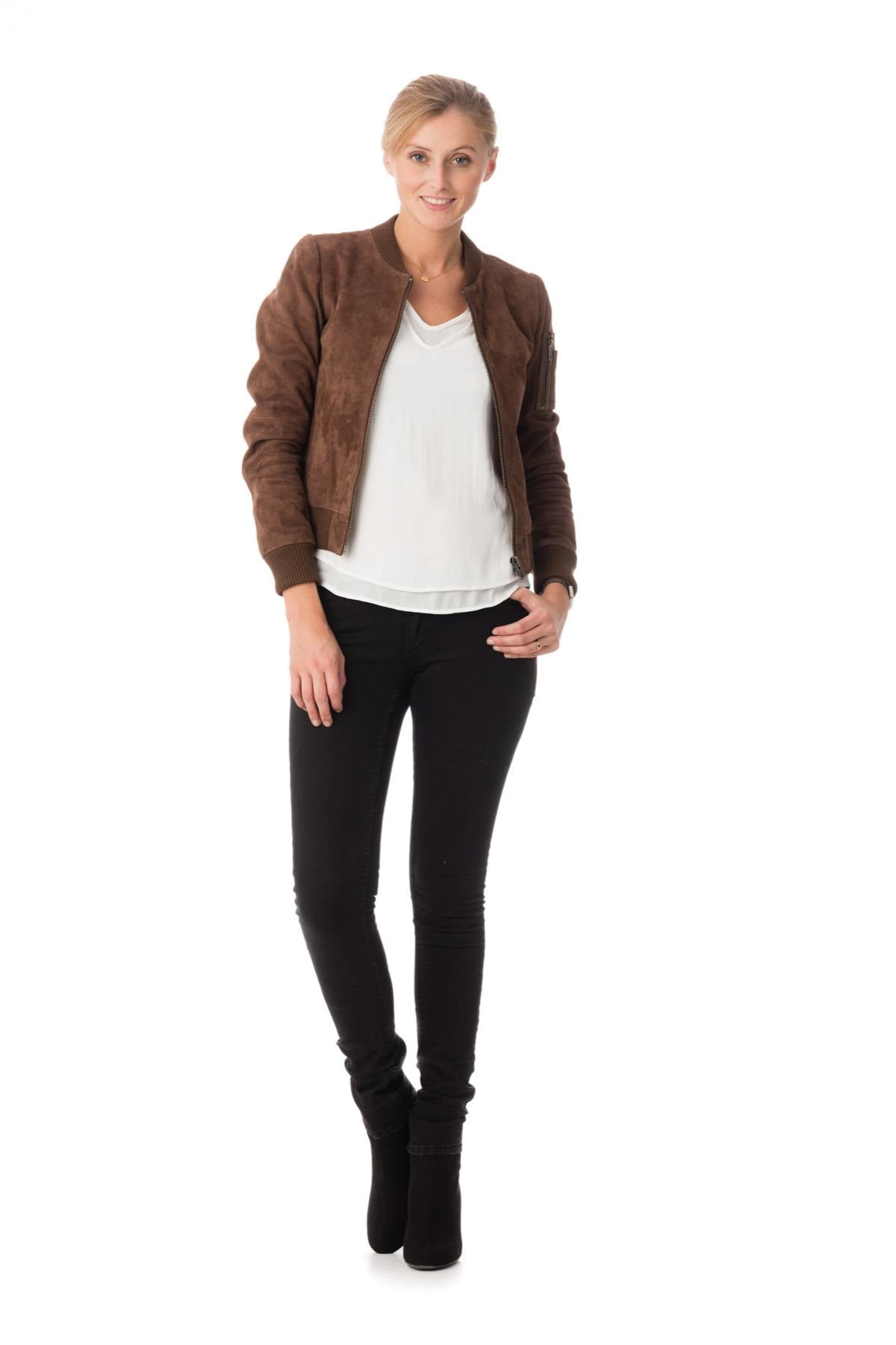 Nubuck-effect leather jacket - Image n°2