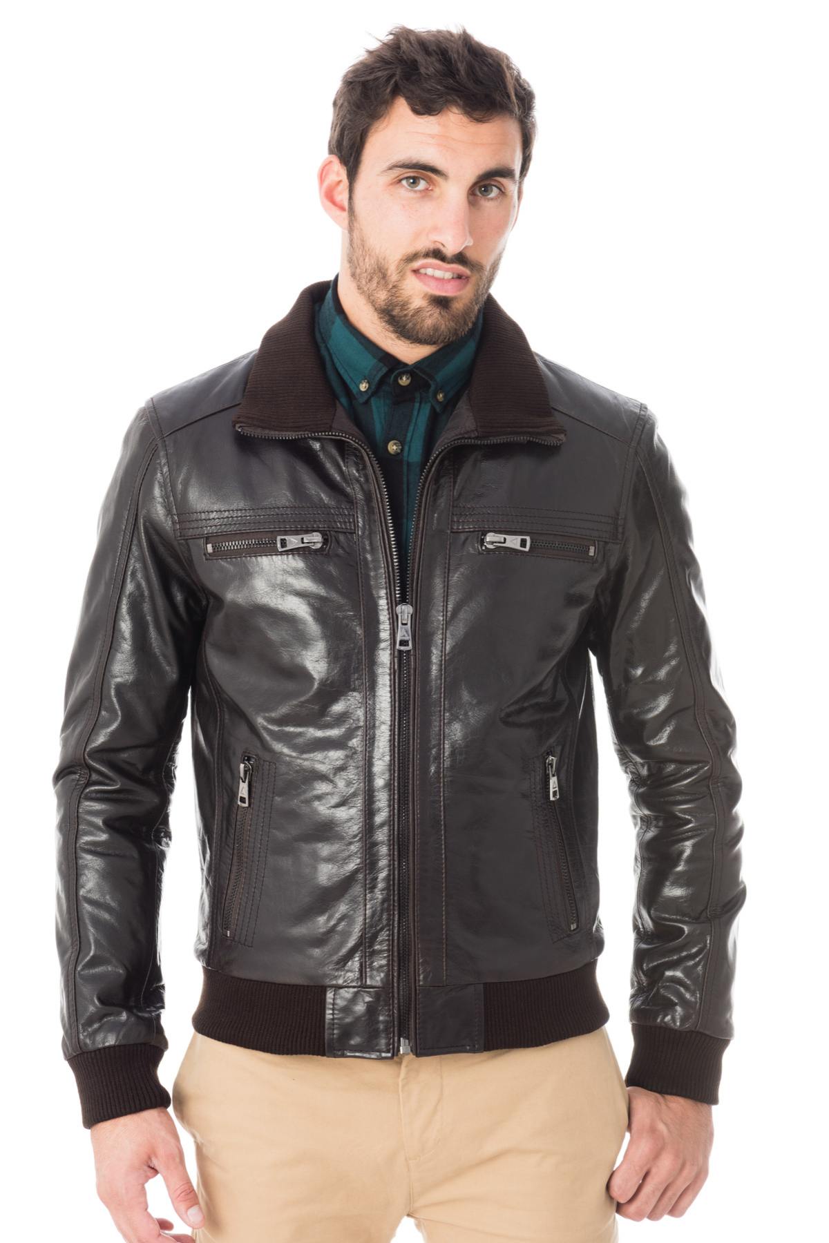 Men's buffalo leather jacket - Image n°1
