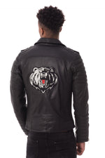 Serge Pariente men's black bear pattern jacket - Image n°2