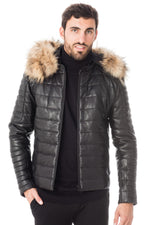  Sheepskin down jacket with fur - Image n°3